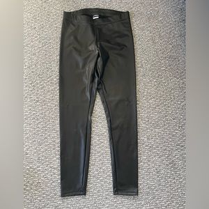 Womens Faux Leather Leggings